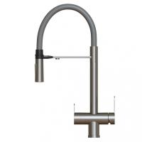 Смеситель Mixline MLSS-0401 сатин/серый