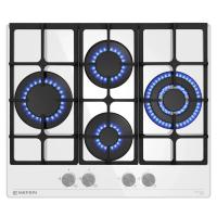 Газовая варочная панель MEFERI MGH604WH GLASS ULTRA