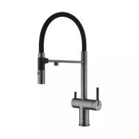 Смеситель PAULMARK GRAVITY Gr213888-GM вороненая сталь