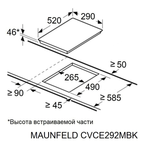 Электрическая варочная панель MAUNFELD CVCE292MBK2