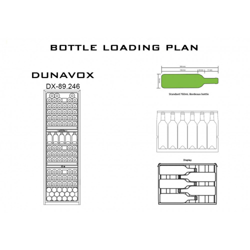 Встраиваемый винный шкаф DUNAVOX DX-89.246TB