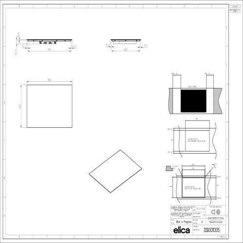 Индукционная варочная панель ELICA RATIO CONNEX 803 PLUS BL