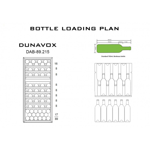 Встраиваемый винный шкаф DUNAVOX DAB-89.215DB