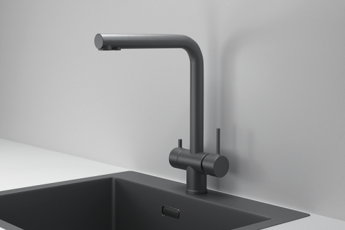 Смеситель GRANULA KS-7011, ГРАФИТ МАТОВЫЙ