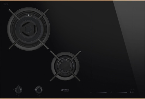 Комбинированная варочная панель газ + индукция SMEG PM6743R