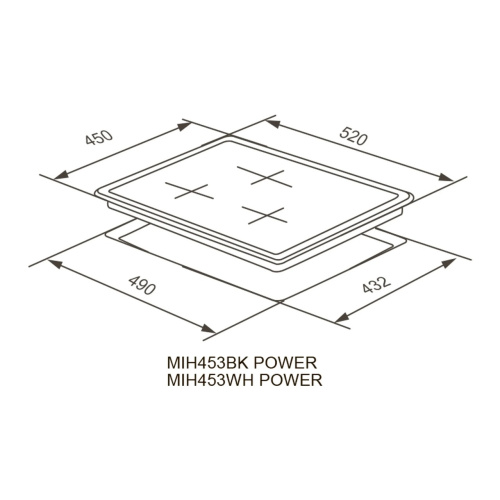 Индукционная варочная панель MEFERI MIH453WH POWER