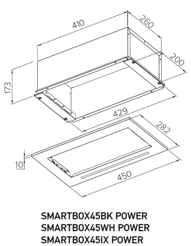 Вытяжка MEFERI SMARTBOX45IX POWER