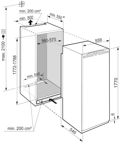 Встраиваемая холодильная камера LIEBHERR IRe 5100