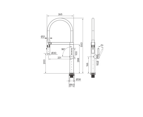 Смеситель PAULMARK LEADER Le214101-G, золото