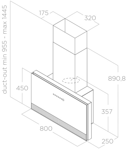 Вытяжка ELICA SUPER PLAT @ GR/F/80
