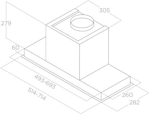 Вытяжка ELICA HIDDEN ADV PLUS @ IX/A/72