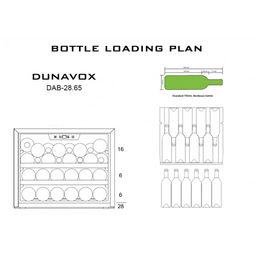 Встраиваемый винный шкаф DUNAVOX DAB-28.65W