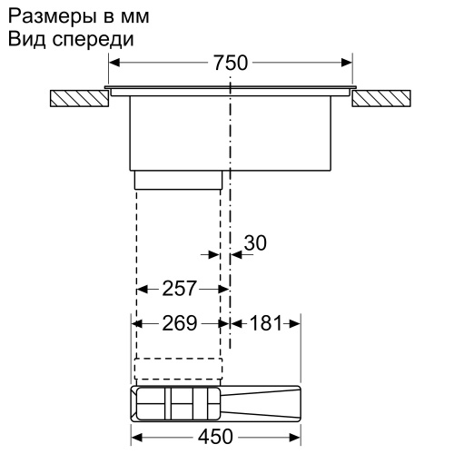 Индукционная варочная панель с вытяжкой BOSCH PXX875D67E