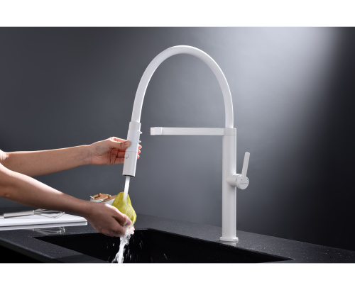 Смеситель PAULMARK LEADER Le214101-431, белый матовый