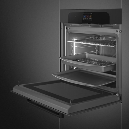 Духовой шкаф с свч и паром SMEG SO6204APB