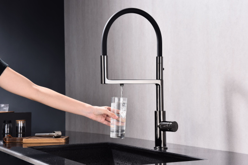 Смеситель PAULMARK TORNADO To213402-GB, черный глянцевый