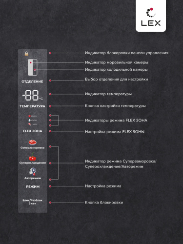 Холодильник полувстраиваемый LEX LFD424STGIDBI