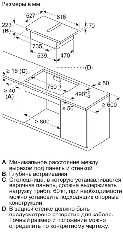 Индукционная варочная панель с вытяжкой BOSCH PXX875D67E