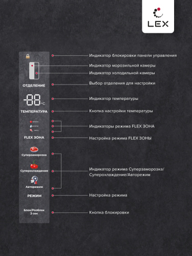 Холодильник полувстраиваемый LEX LCD485STGIDBI