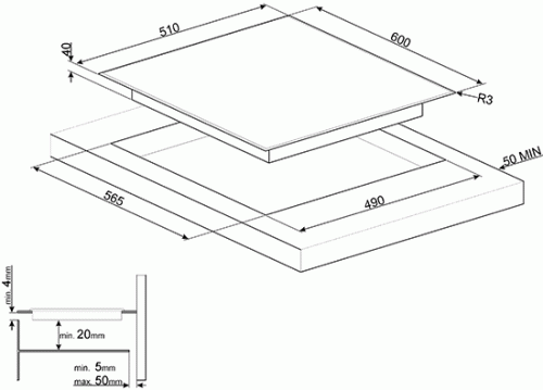 Варочная панель SMEG SE363ETB