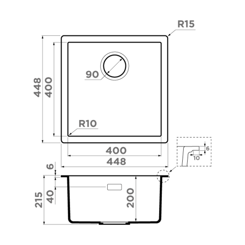 Мойка OMOIKIRI YAMAKAWA 45T INTEGRA BL