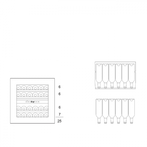 Встраиваемый винный шкаф DUNAVOX DAVG-25.63DB.TO