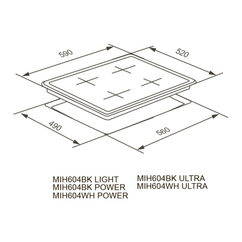 Индукционная варочная панель MEFERI MIH604WH ULTRA