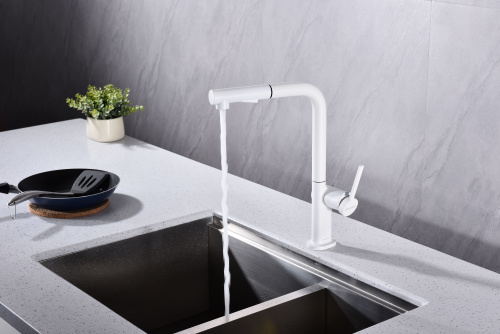 Смеситель PAULMARK NEO Ne214419-431, белый матовый
