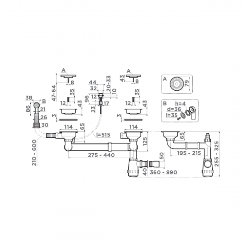 Арматура OMOIKIRI WK-1,5CL-R-AB022-A Античная латунь