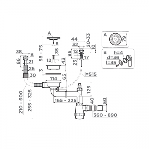 Арматура OMOIKIRI WK-1CL-R-AB022-A Античная латунь