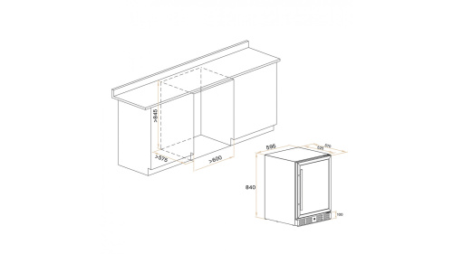 Встраиваемый винный шкаф MEYVEL MV46-KBT2