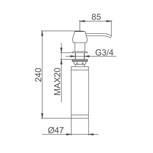 Дозатор GRANULA GR-1403 НЕРЖ