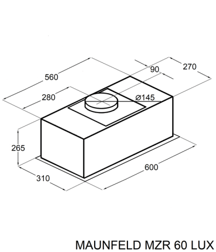 Вытяжка MAUNFELD MZR 60 Lux чёрный