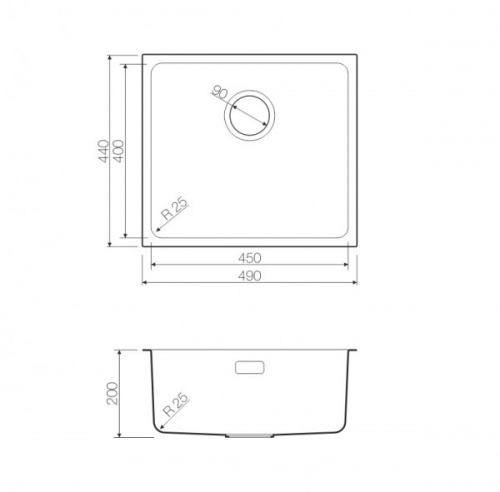 Мойка OMOIKIRI TADZAVA 49-U/I-AB