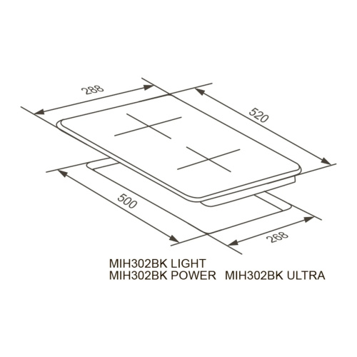 Индукционная варочная панель MEFERI MIH302BK POWER