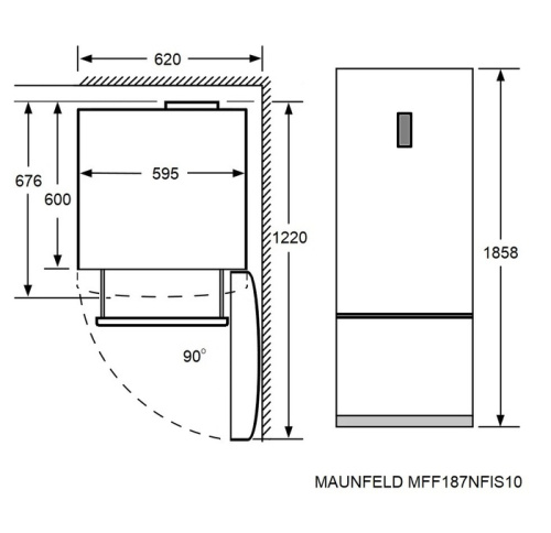 Холодильник MAUNFELD MFF187NFIS10