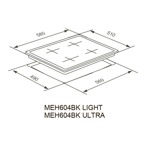 Электрическая варочная панель MEFERI MEH604BK LIGHT