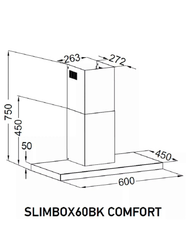 Вытяжка MEFERI SLIMBOX60BK COMFORT