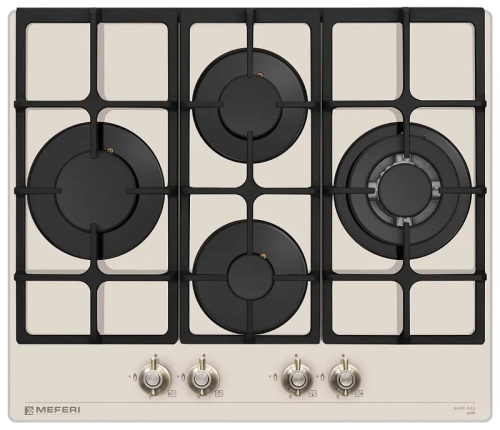 Встраиваемая газовая варочная панель MEFERI MGH604BG GLASS RETRO