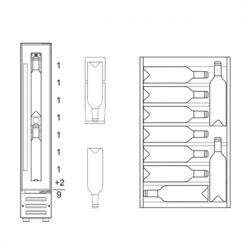 Встраиваемый винный шкаф DUNAVOX DAUF-9.22SS