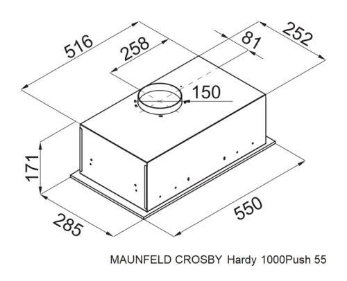 Вытяжка MAUNFELD Crosby Hardy 1000Push черный