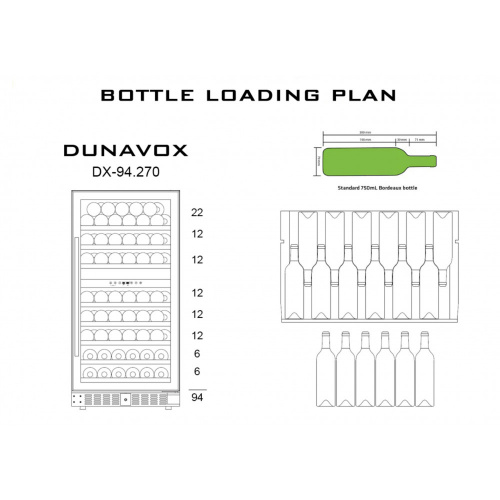 Встраиваемый винный шкаф DUNAVOX DX-94.270DBK