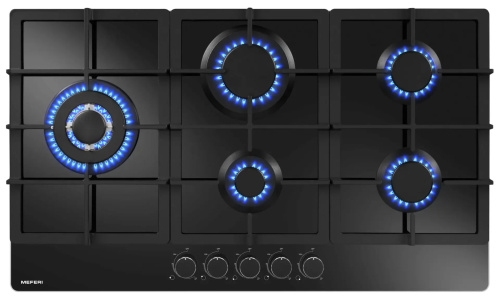 Газовая варочная панель MEFERI MGH905BK GLASS ULTRA