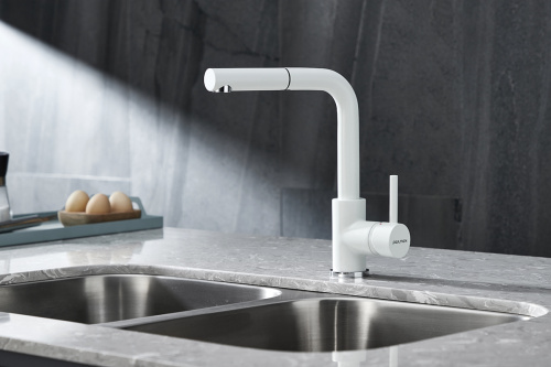 Смеситель PAULMARK KASSEL Ka214311-431TW белый матовый полностью