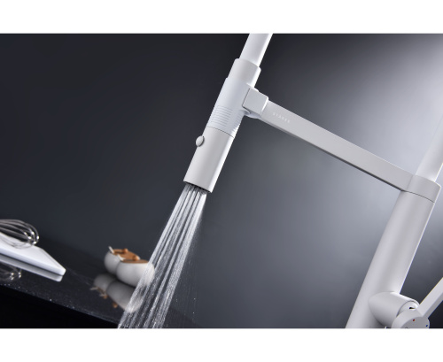 Смеситель PAULMARK LEADER Le214101-431, белый матовый