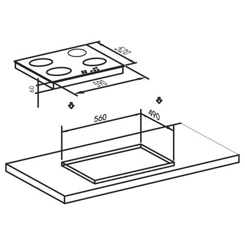 Индукционная варочная панель OASIS P-IBF