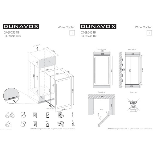 Встраиваемый винный шкаф DUNAVOX DX-89.246TSS