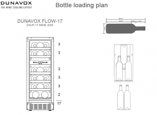Встраиваемый винный шкаф DUNAVOX DAUF-17.58DSS