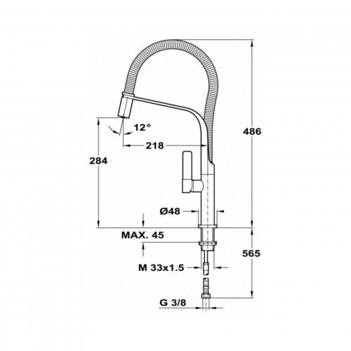 Cмеситель TEKA FO 997 BLACK-CHROME