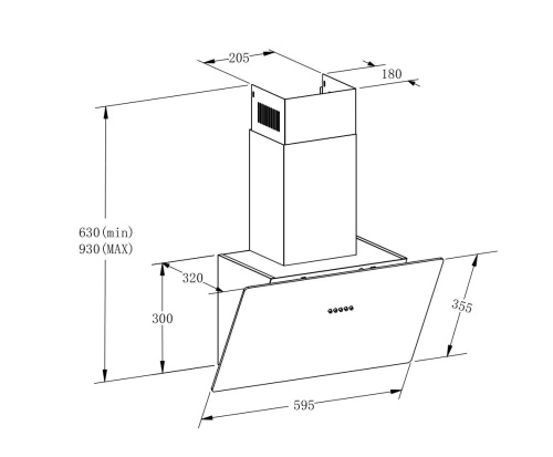Вытяжка MEFERI AIRBOX60WH LIGHT